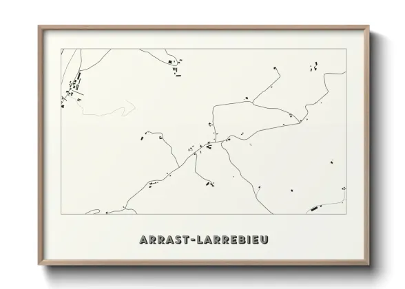 Une affiche de carte sur Arrast-Larrebieu