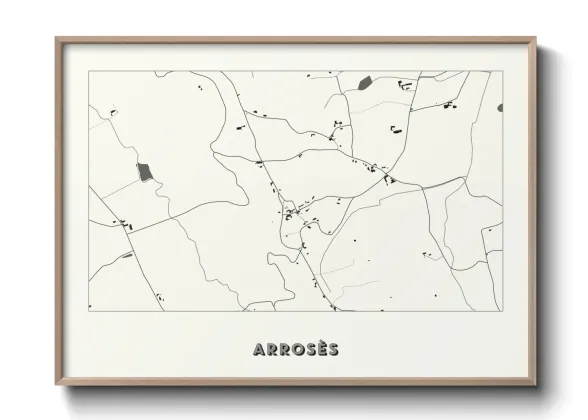 Une affiche de carte sur Arrosès