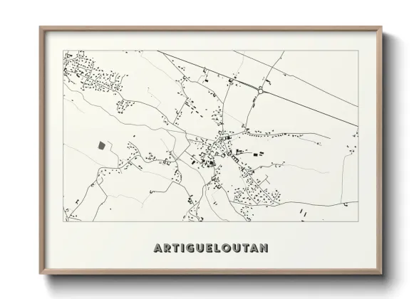 Une affiche de carte sur Artigueloutan