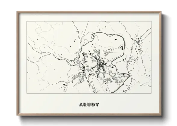 Une affiche de carte sur Arudy