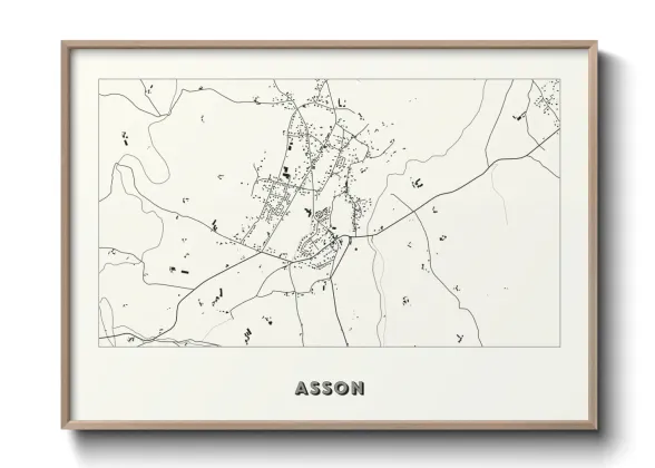 Une affiche de carte sur Asson