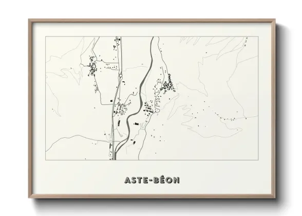 Une affiche de carte sur Aste-Béon