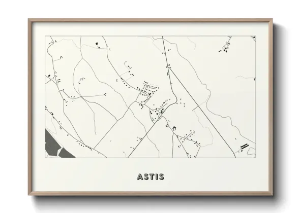 Une affiche de carte sur Astis