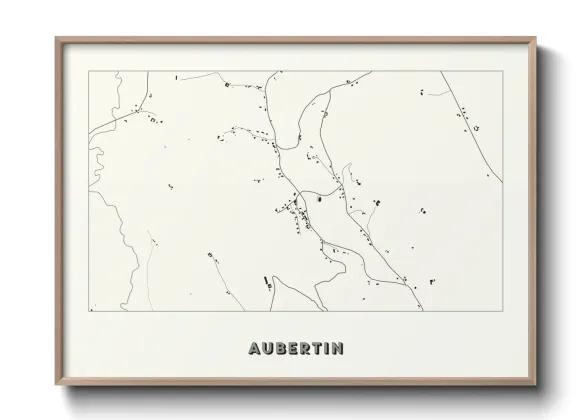Une affiche de carte sur Aubertin