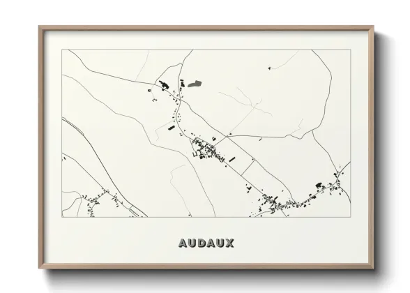 Une affiche de carte sur Audaux