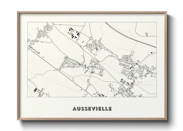 Une affiche de carte sur Aussevielle