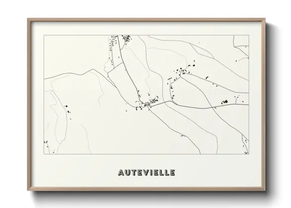 Une affiche de carte sur Autevielle