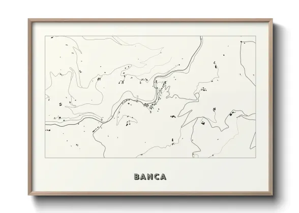 Une affiche de carte sur Banca