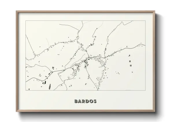Une affiche de carte sur Bardos