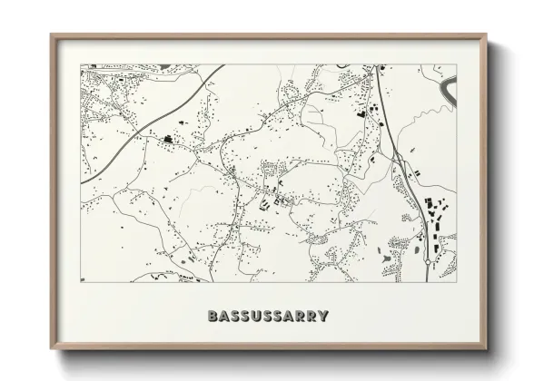 Une affiche de carte sur Bassussarry