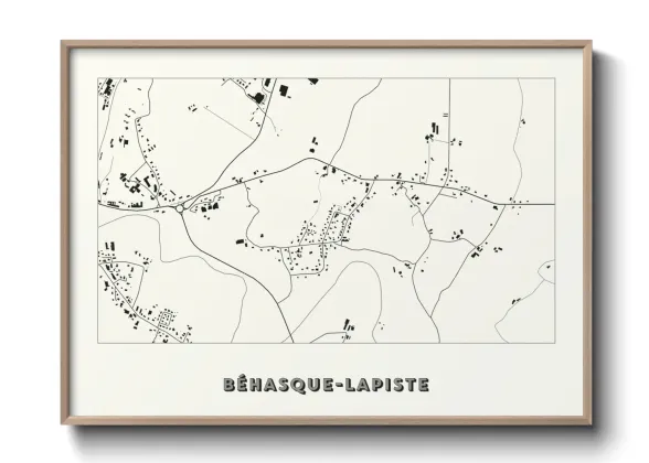 Une affiche de carte sur Béhasque-Lapiste