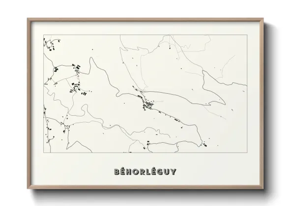 Une affiche de carte sur Béhorléguy