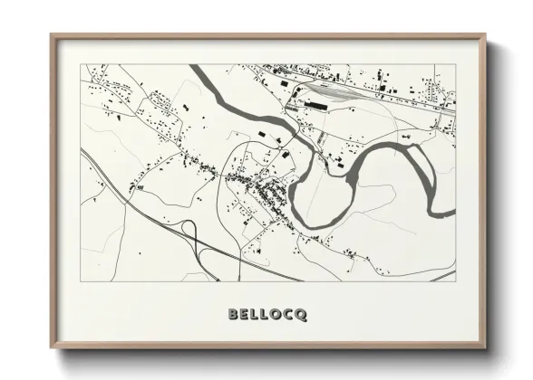 Une affiche de carte sur Bellocq