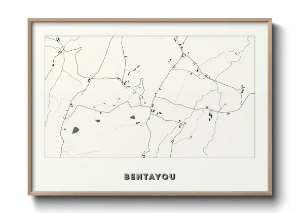 Une affiche de carte sur Bentayou