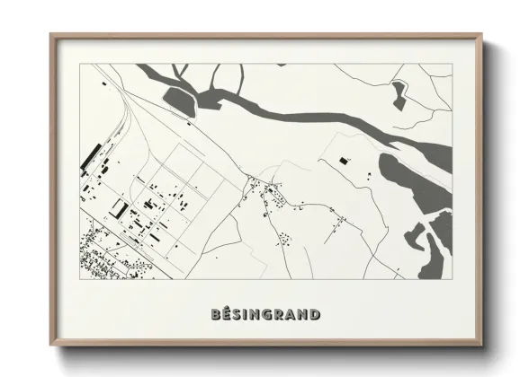 Une affiche de carte sur Bésingrand
