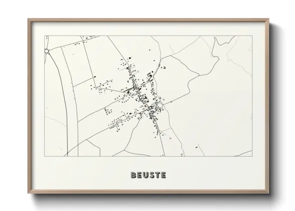 Une affiche de carte sur Beuste