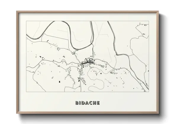 Une affiche de carte sur Bidache
