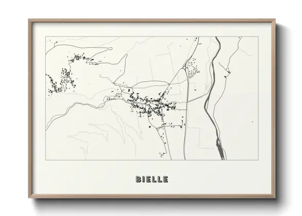 Une affiche de carte sur Bielle