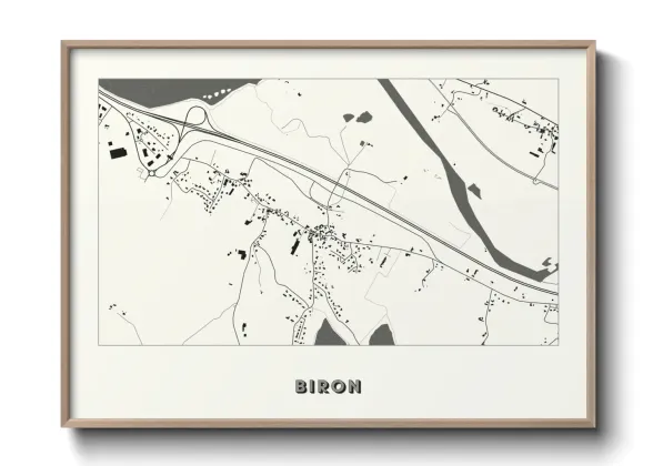 Une affiche de carte sur Biron