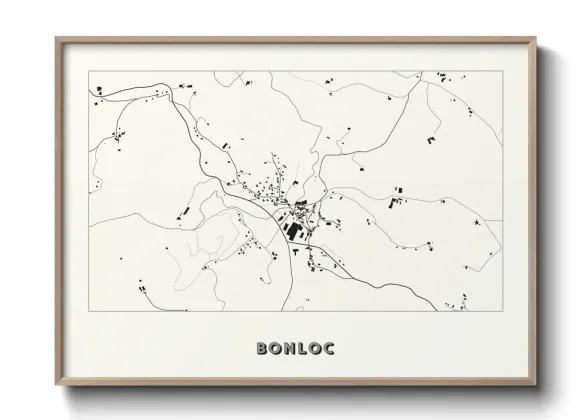 Une affiche de carte sur Bonloc