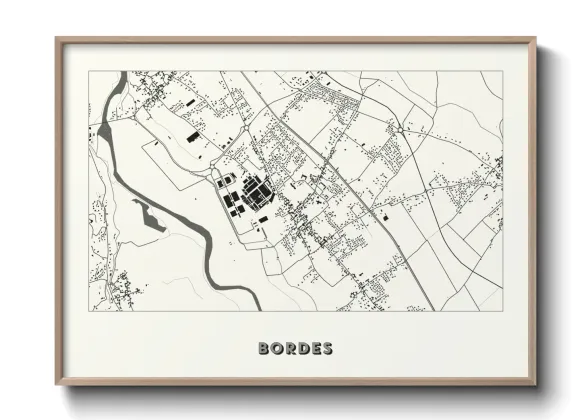 Une affiche de carte sur Bordes