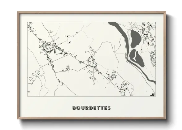 Une affiche de carte sur Bourdettes