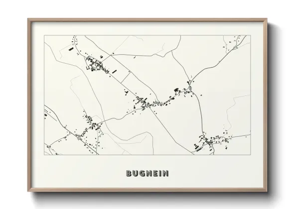 Une affiche de carte sur Bugnein