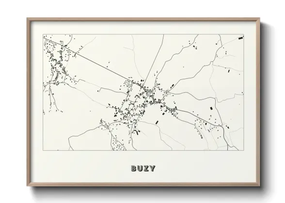 Une affiche de carte sur Buzy