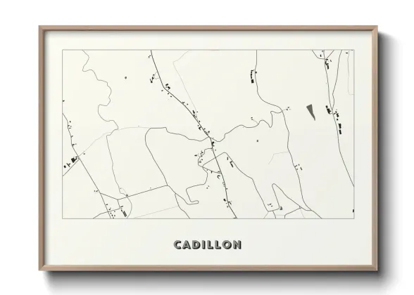 Une affiche de carte sur Cadillon