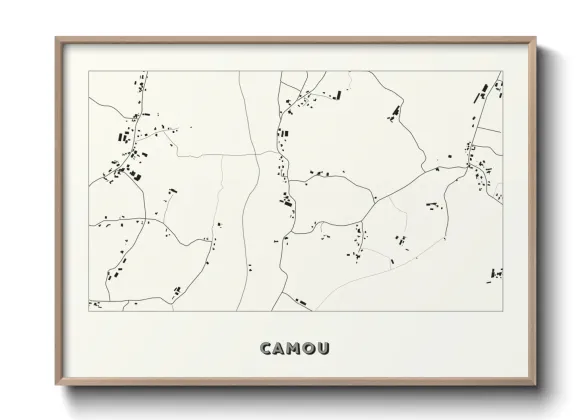 Une affiche de carte sur Camou