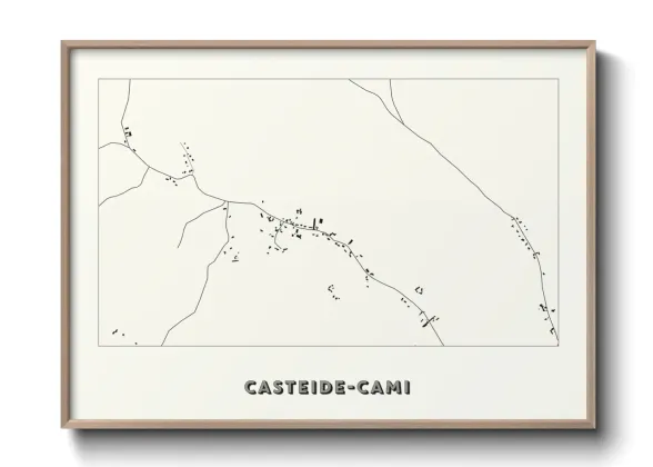 Une affiche de carte sur Casteide-Cami