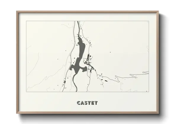 Une affiche de carte sur Castet