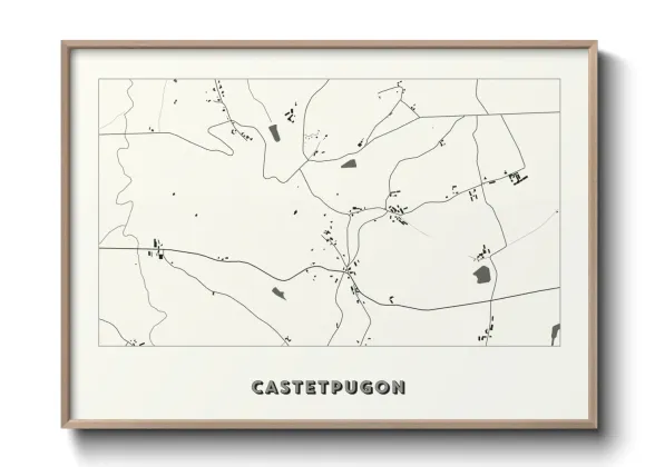 Une affiche de carte sur Castetpugon