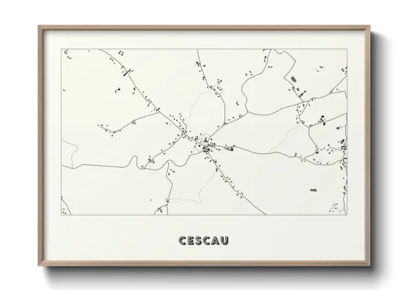 Une affiche de carte sur Cescau