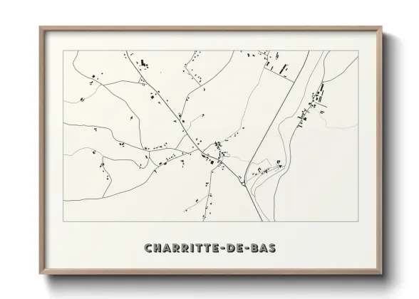 Une affiche de carte sur Charritte-de-Bas