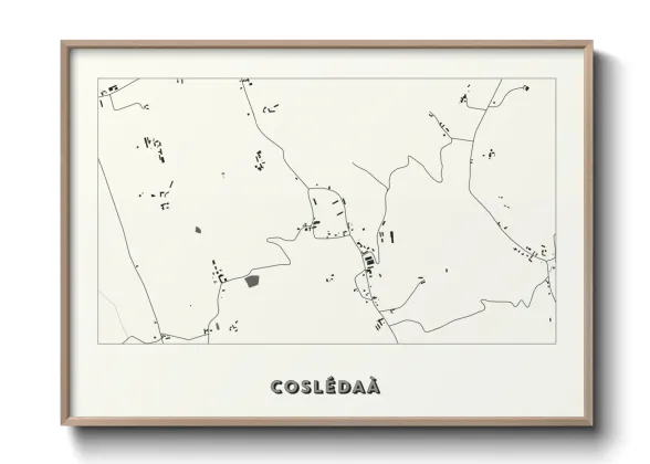 Une affiche de carte sur Coslédaà