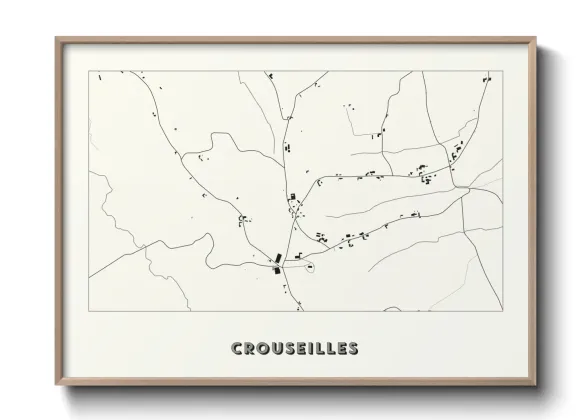 Une affiche de carte sur Crouseilles