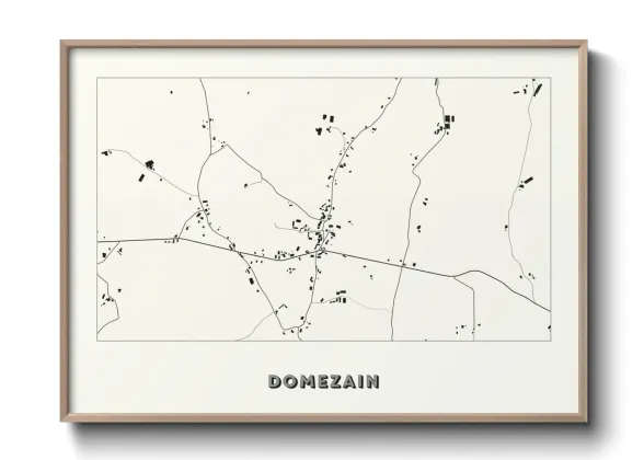 Une affiche de carte sur Domezain