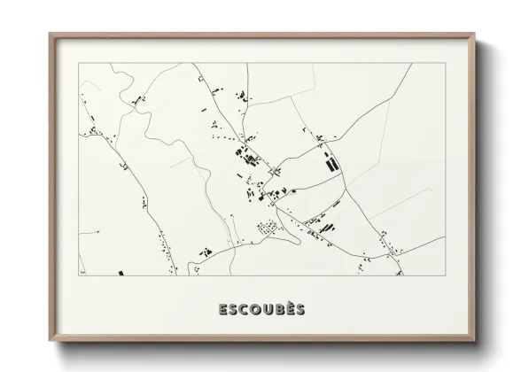 Une affiche de carte sur Escoubès