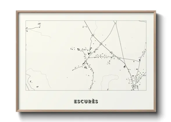 Une affiche de carte sur Escurès