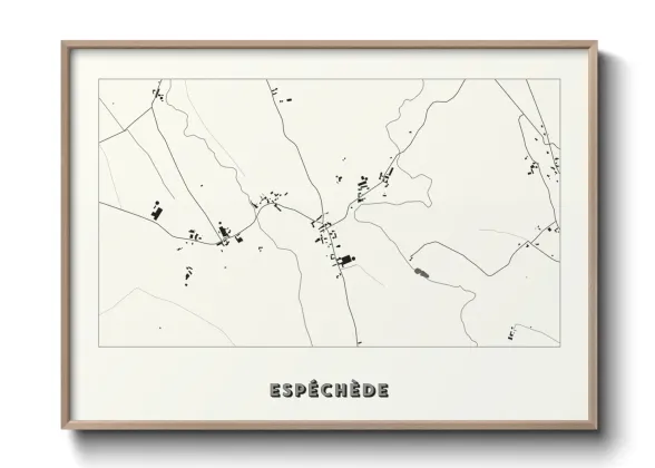 Une affiche de carte sur Espéchède
