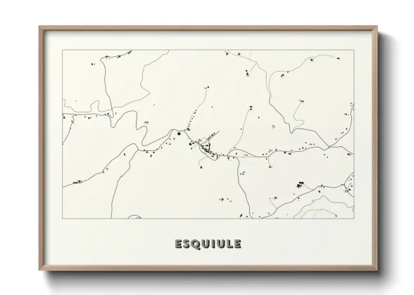 Une affiche de carte sur Esquiule