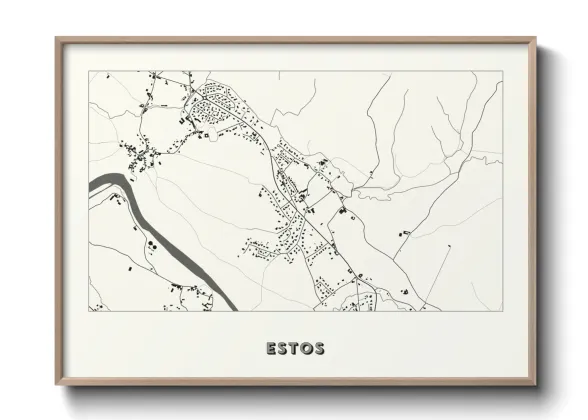 Une affiche de carte sur Estos