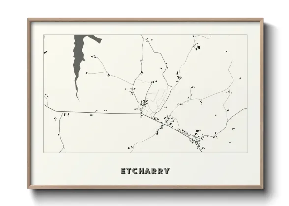 Une affiche de carte sur Etcharry