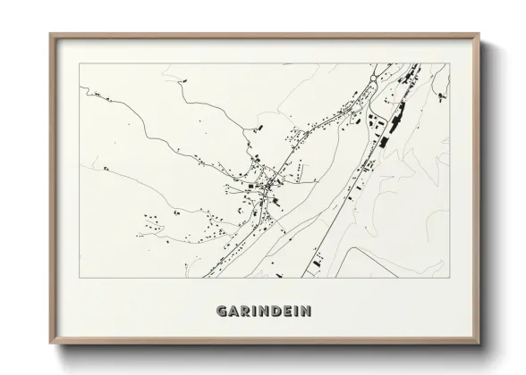 Une affiche de carte sur Garindein