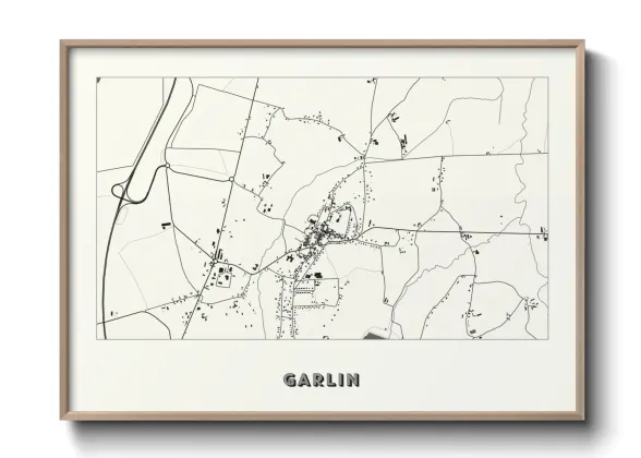 Une affiche de carte sur Garlin