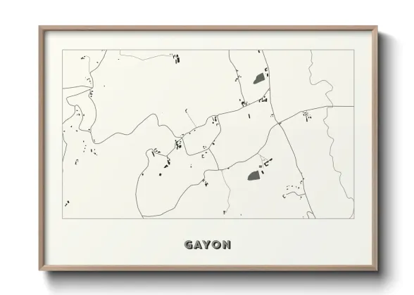Une affiche de carte sur Gayon