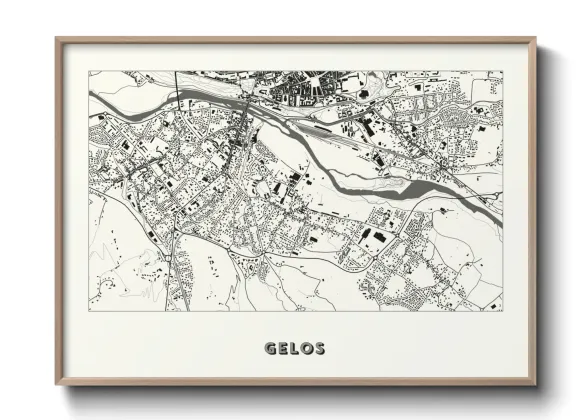 Une affiche de carte sur Gelos