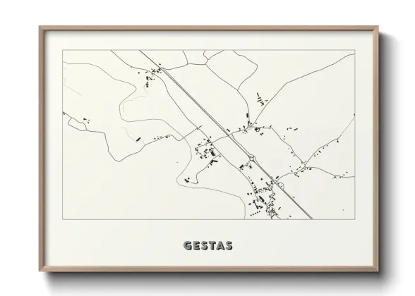 Une affiche de carte sur Gestas