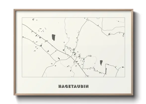 Une affiche de carte sur Hagetaubin